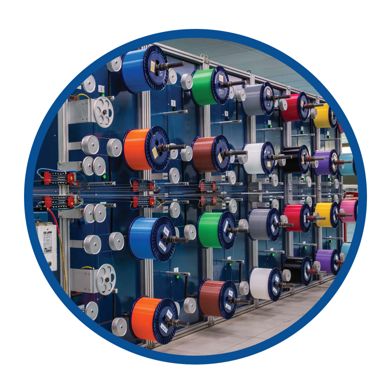 OFS fibre colouring production line